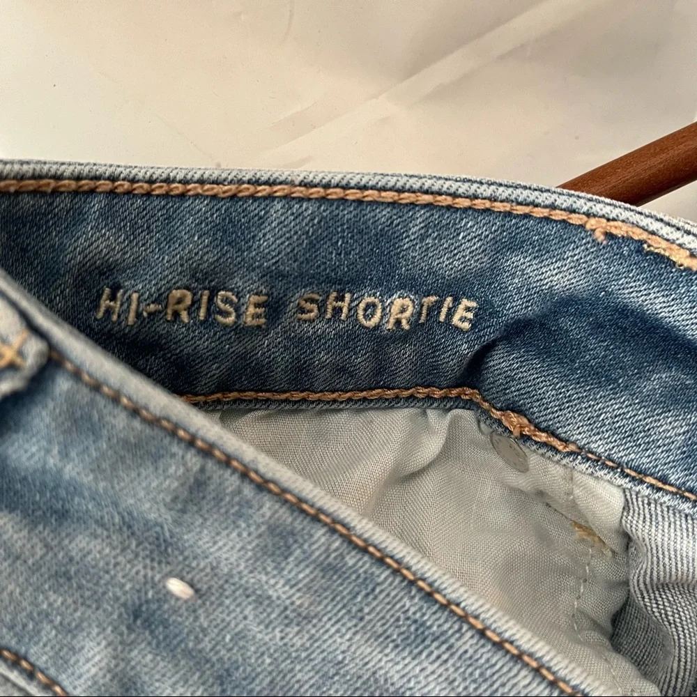 American Eagle Hi-Rise Shortie Cutoff Jean Shorts - Picture 5 of 7